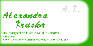 alexandra kruska business card